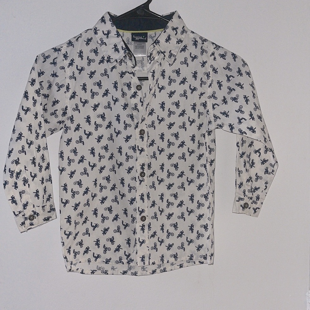 Little Rebels long sleeve button down shirt (size: 6)